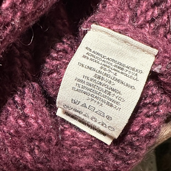 Free People Runway Cable Knit Sweater Dress Burgundy Size S - Picture 8 of 8